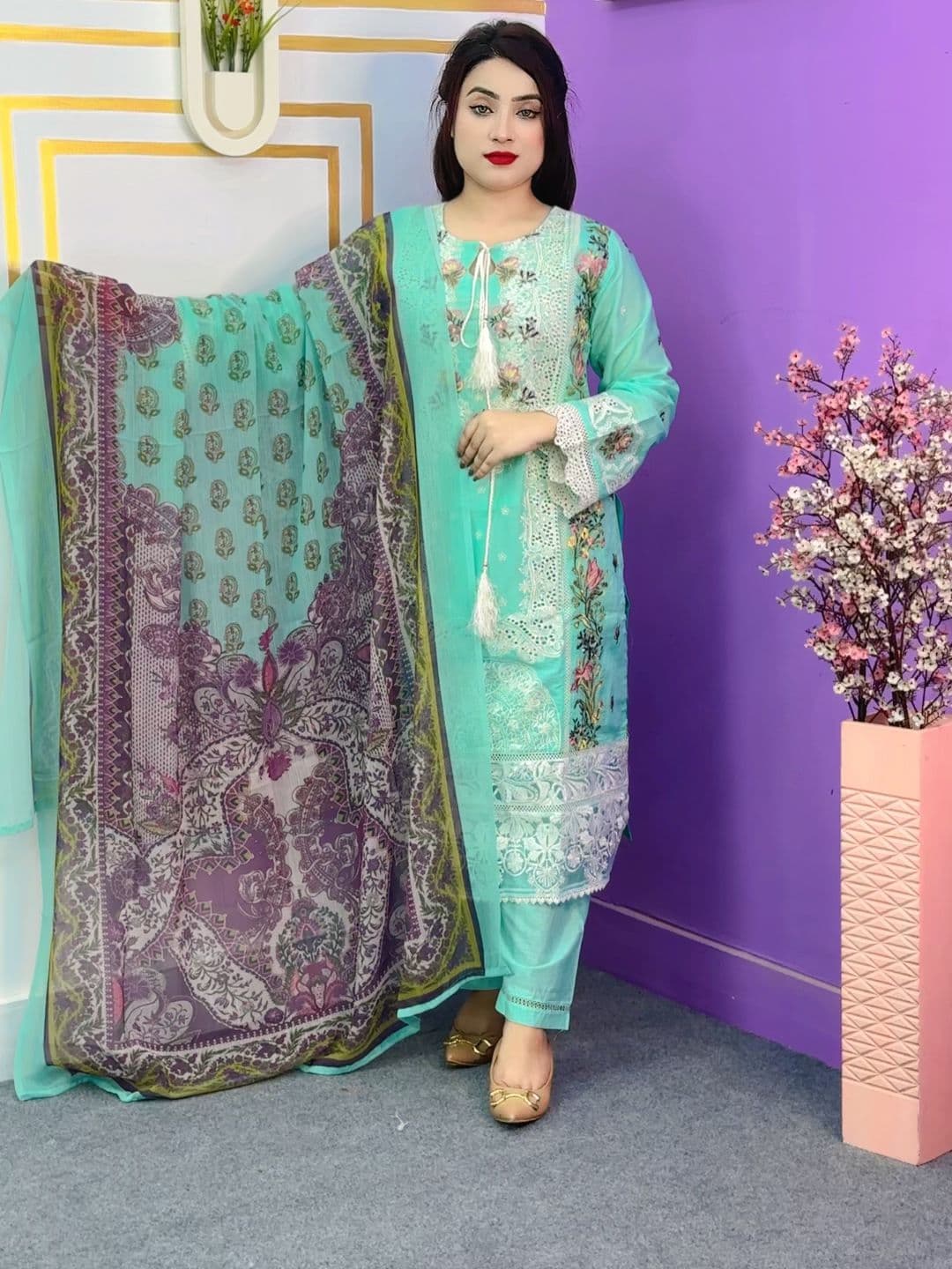 Pakistani Inspired stitched 3-Piece