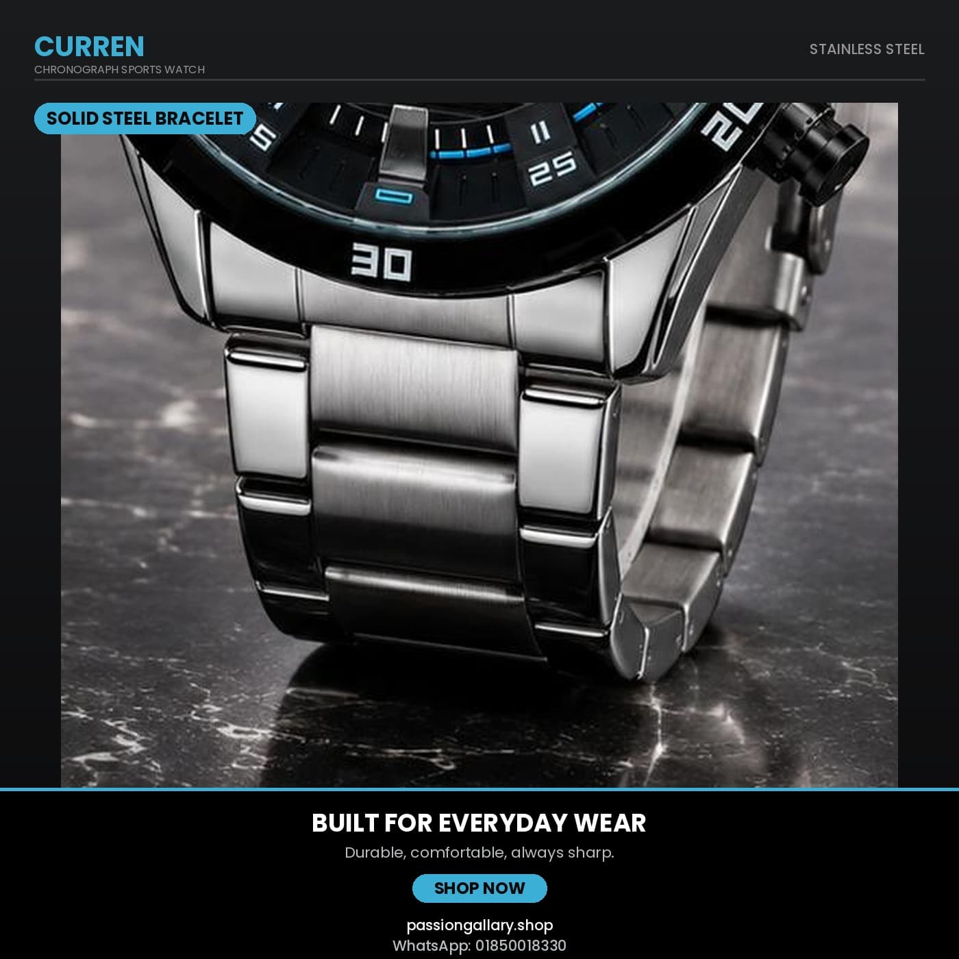 Curren 8402 Chronograph Men’s Watch-Code: 4875 5