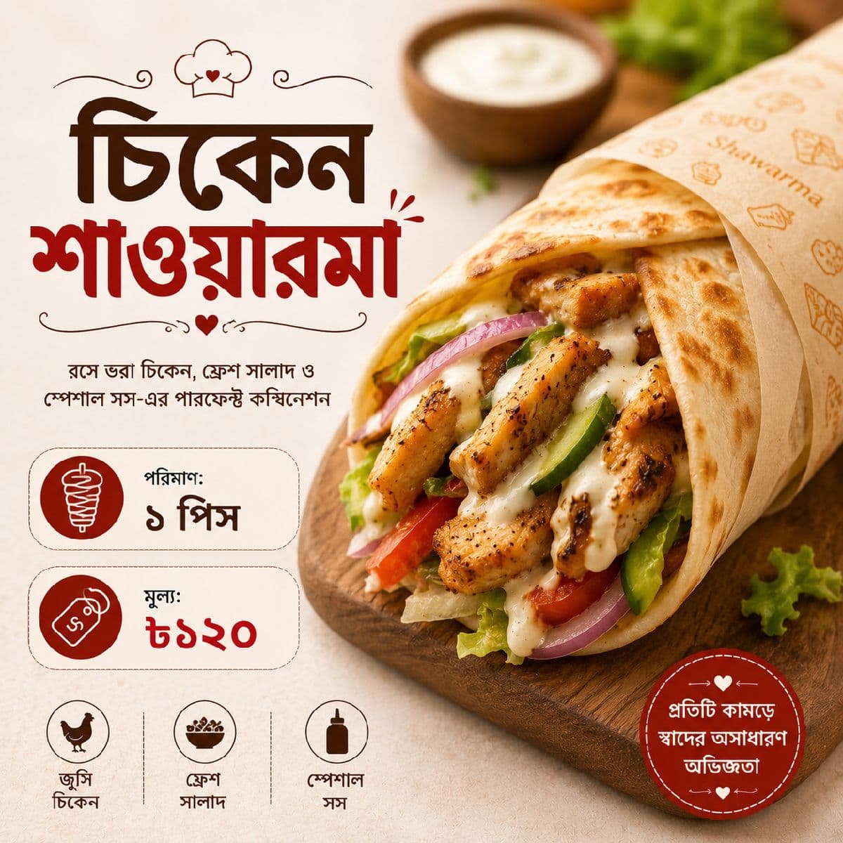 চিকেন শাওয়ারমা