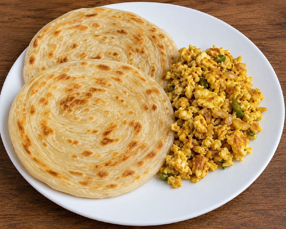 পরোটা (২ পিস) + ডিম ভাজি