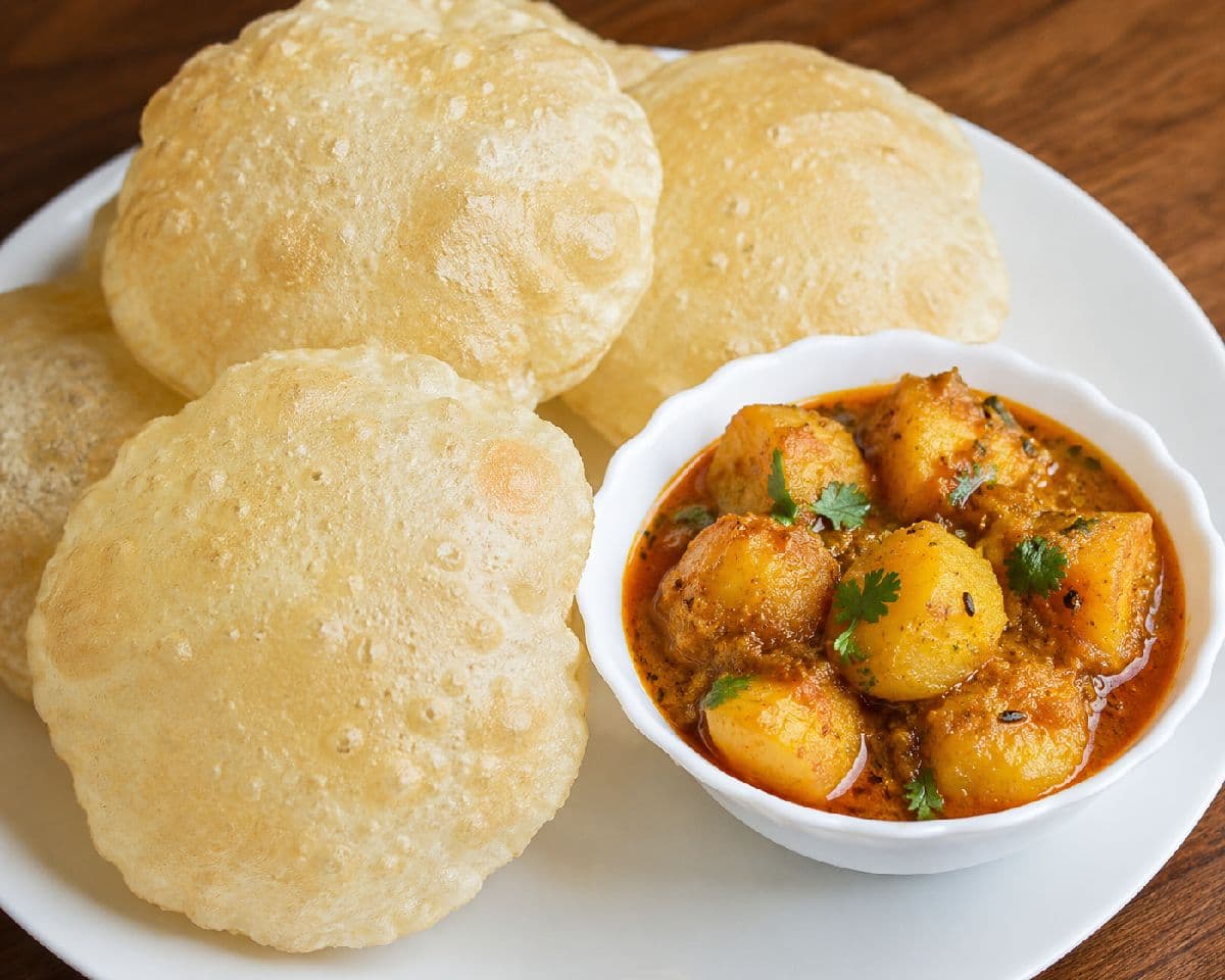 লুচি + আলুর দম