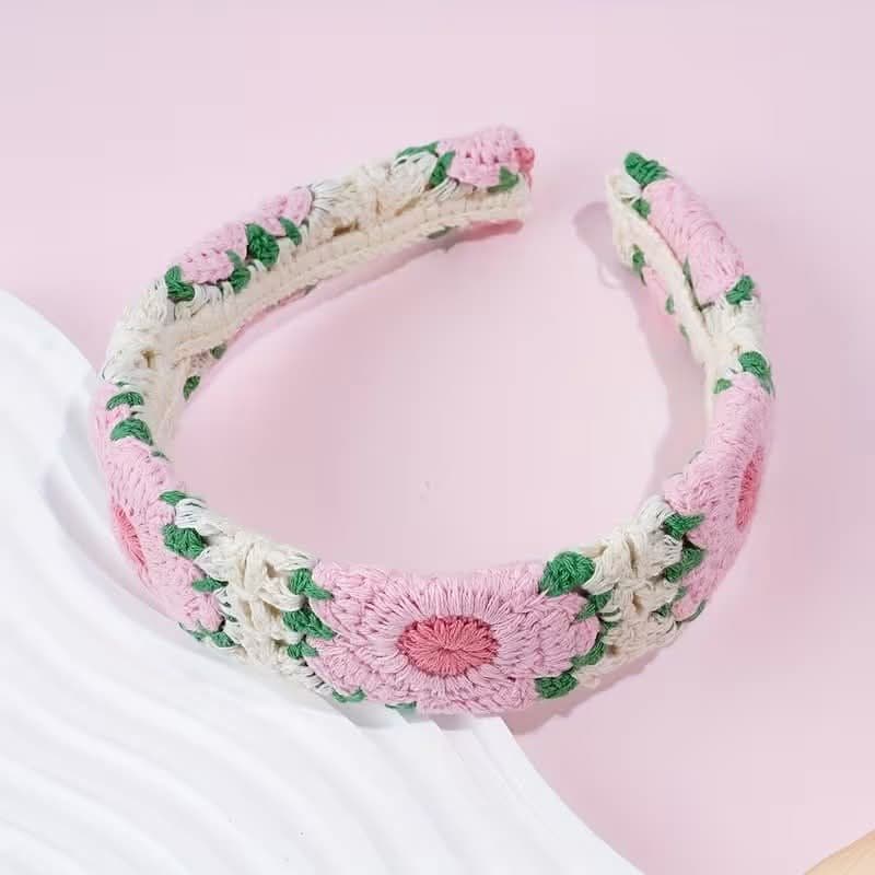 🌸 হ্যান্ডমেড বোহো ক্রোশেট হেয়ারব্যান্ড 🌸