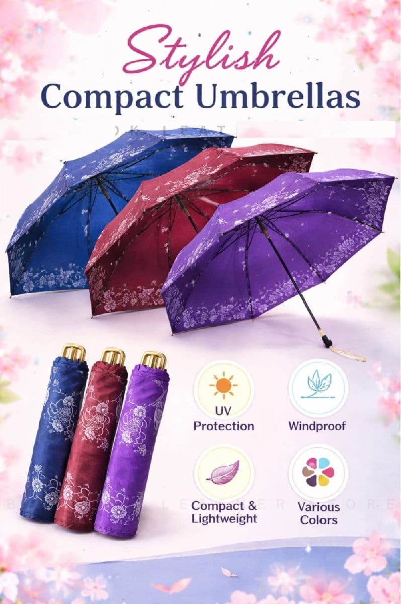 Floral Compact Small Size Travel Umbrella