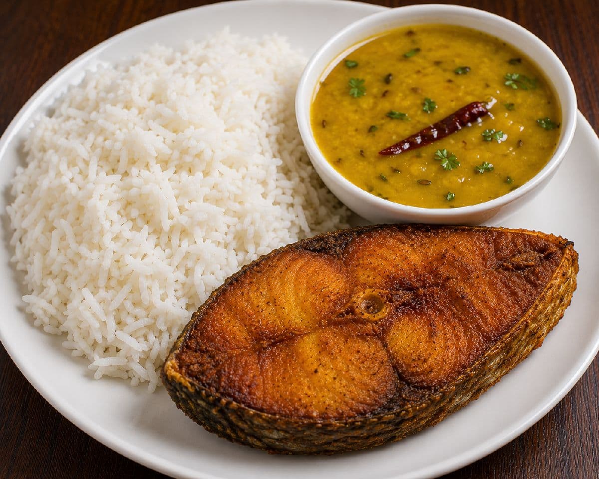 রুই মাছ ভাত