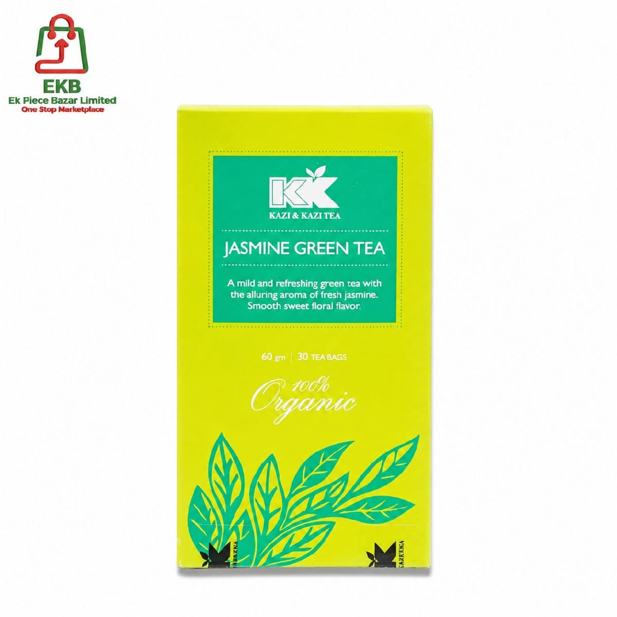 Kazi & Kazi Jasmine Green Tea Bag (60gm | 30 Tea Bags)