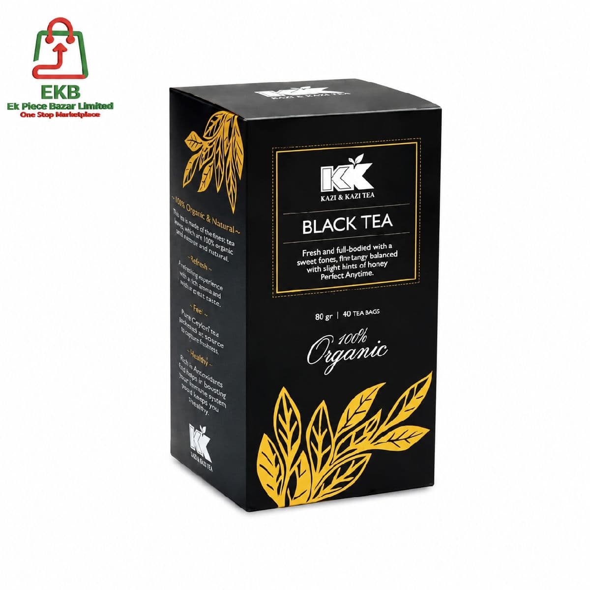 Kazi & Kazi Black Tea 80gm (40 Tea Bags)
