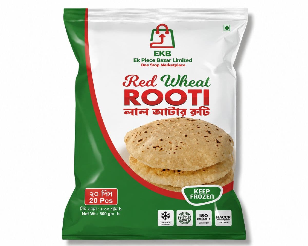🌾 EKB Red Wheat Roti – প্রিমিয়াম মানের লাল আটার রুটি 🌾