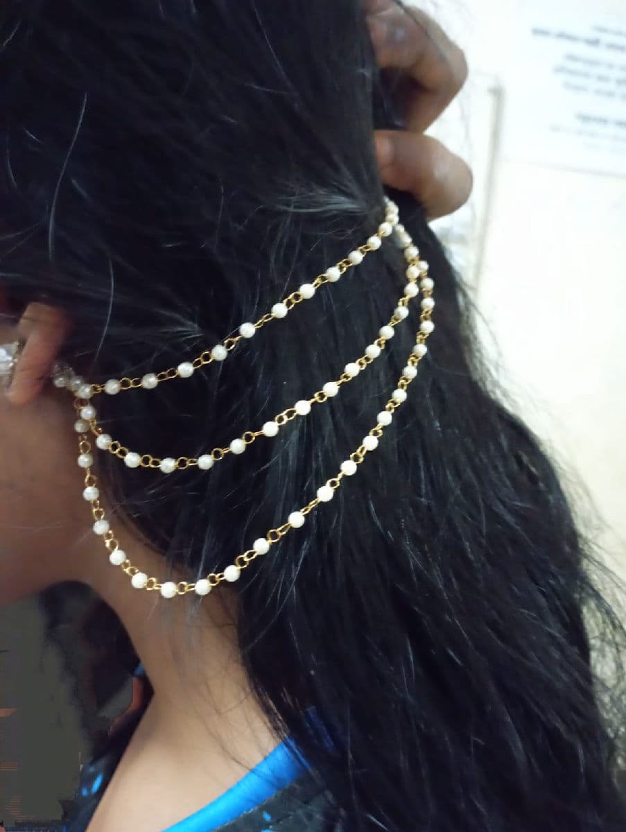 Pearl Multi Layer Hair Chain