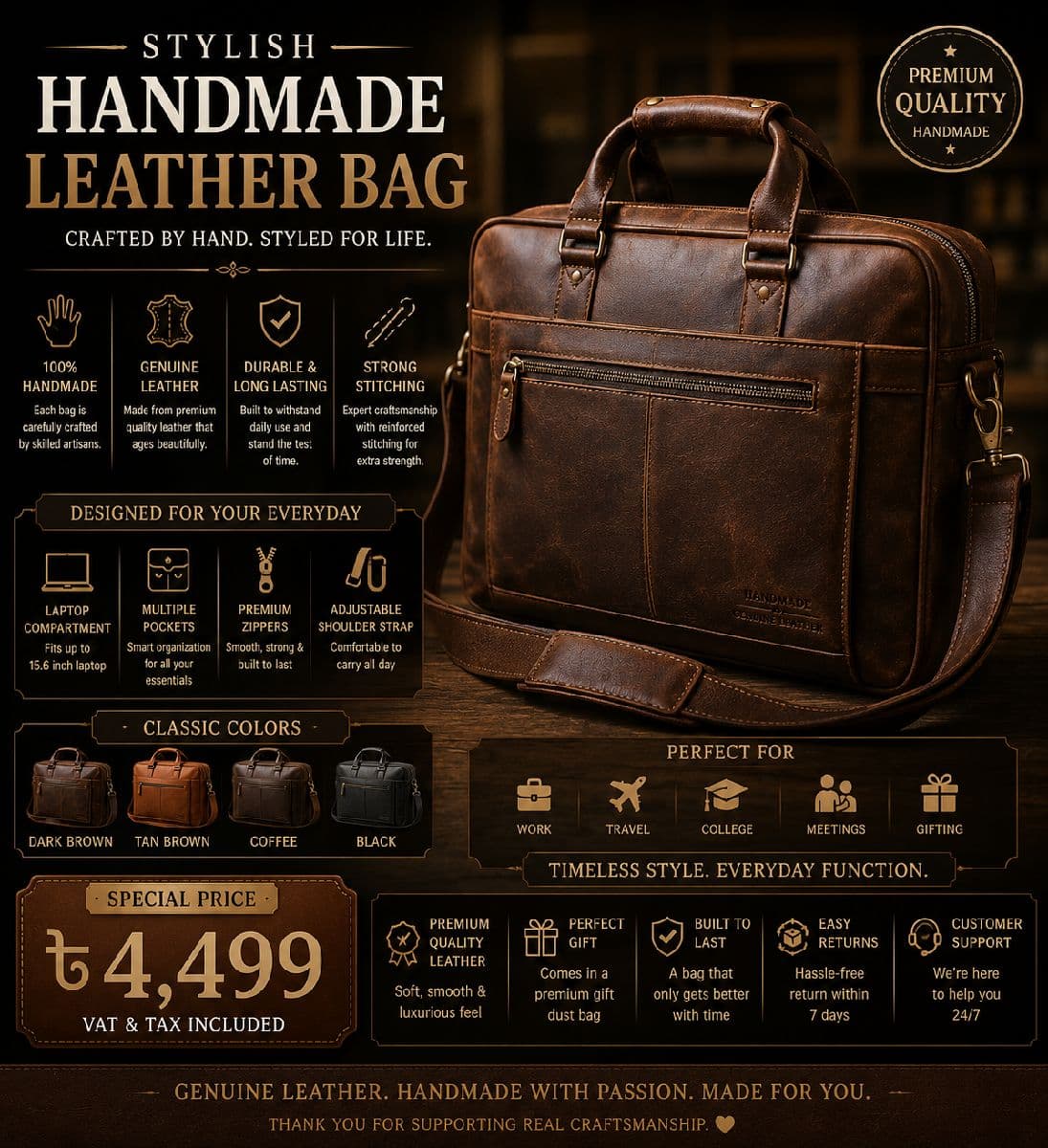 Handmade Leather Bag