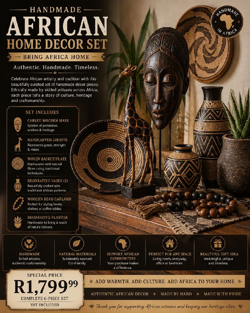 Handmade African Home Decor Set