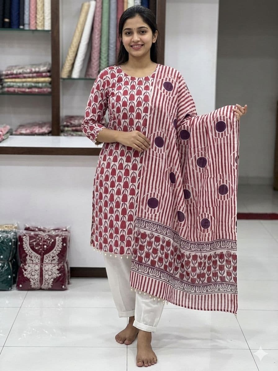 Ready Made Printed Three Piece