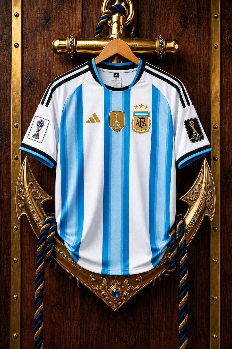 World Cup Premium Embroidery Jersey 2026 – Argentina Home