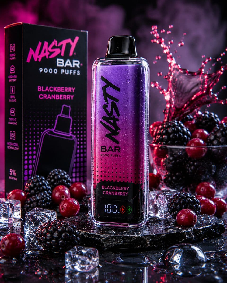 Nasty Bar 9000 Puffs Disposable Vape - Blackberry Cranberry