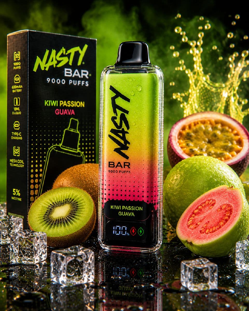 Nasty Bar 9000 Puffs Disposable Vape - Kiwi Passion Guava