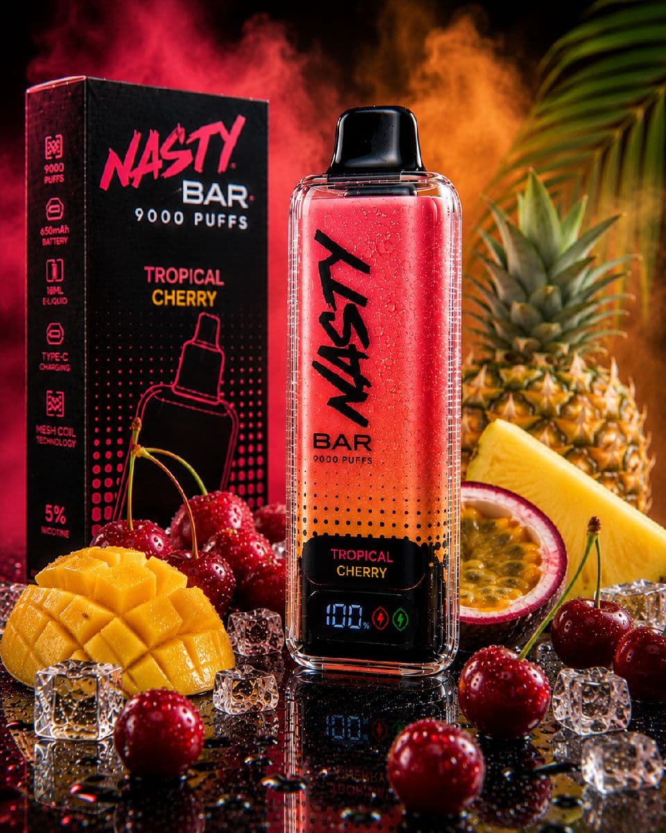 Nasty Bar 9000 Puffs Disposable Vape - Tropical Cherry