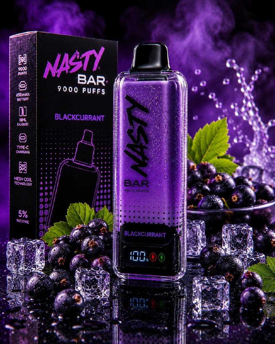 Nasty Bar 9000 Puffs Disposable Vape - Blackcurrant