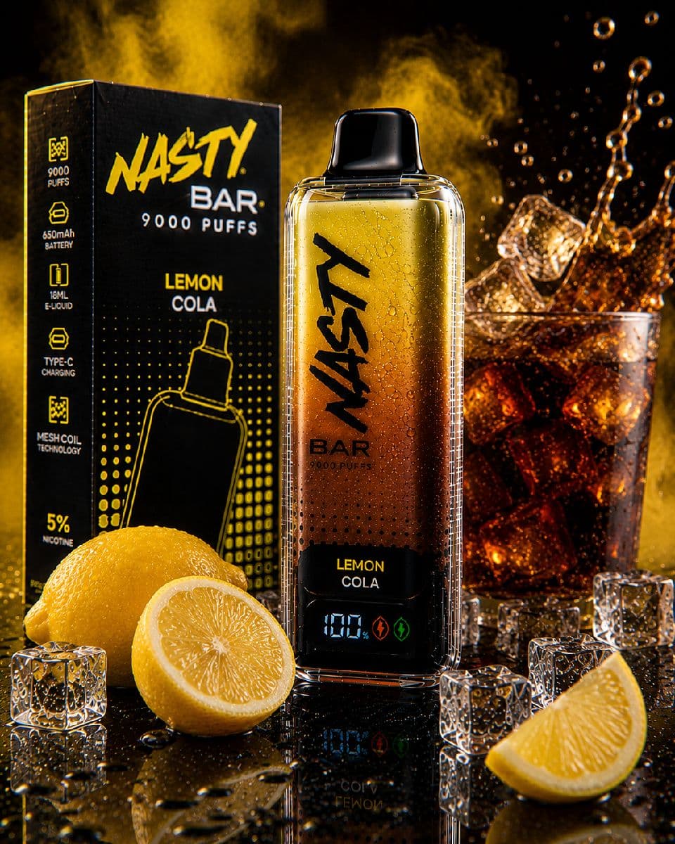 Nasty Bar 9000 Puffs Disposable Vape - Lemon Cola