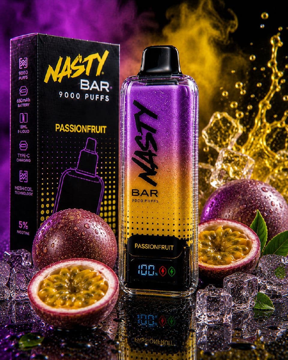 Nasty Bar 9000 Puffs Disposable Vape - Passionfruit