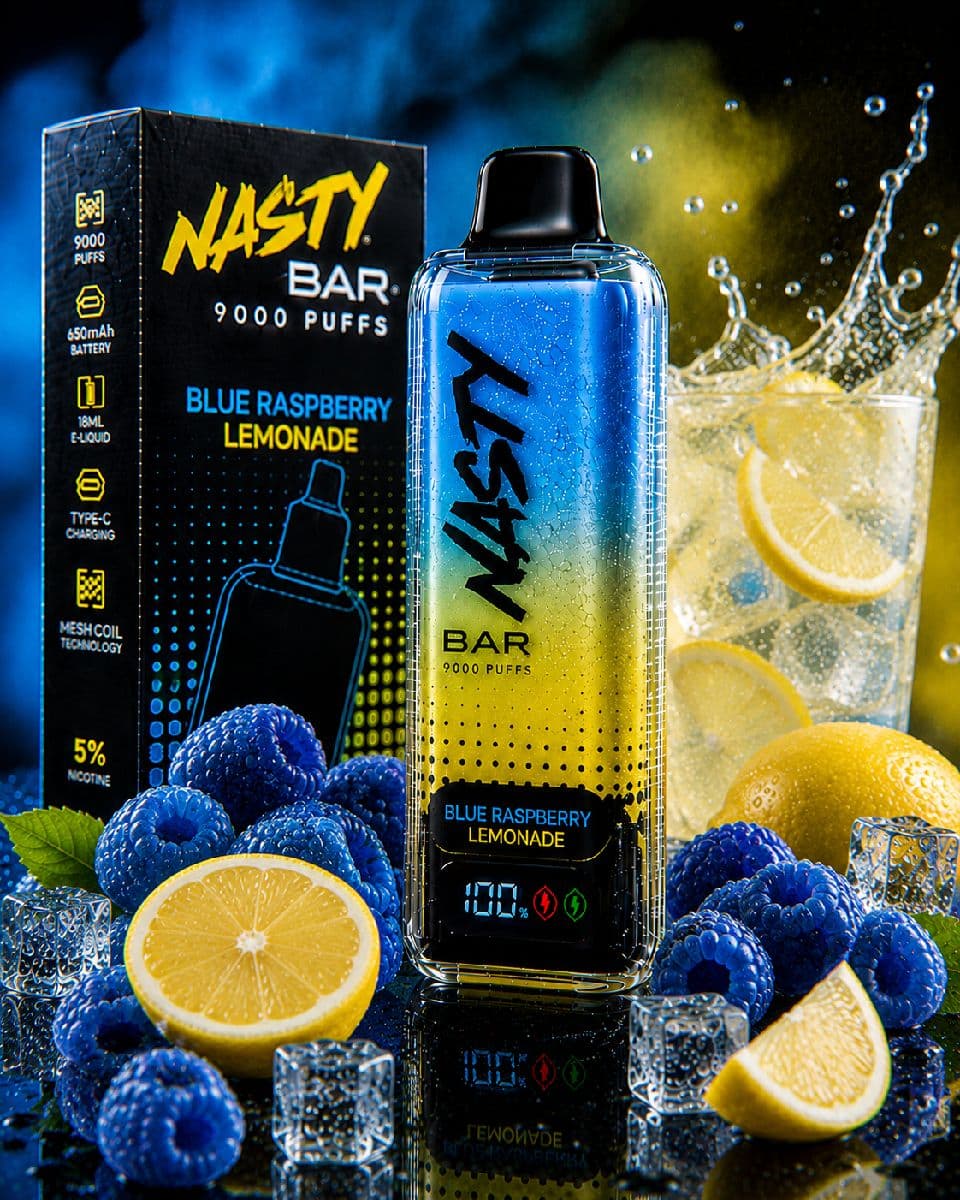 Nasty Bar 9000 Puffs Disposable Vape - Blue Raspberry Lemonade
