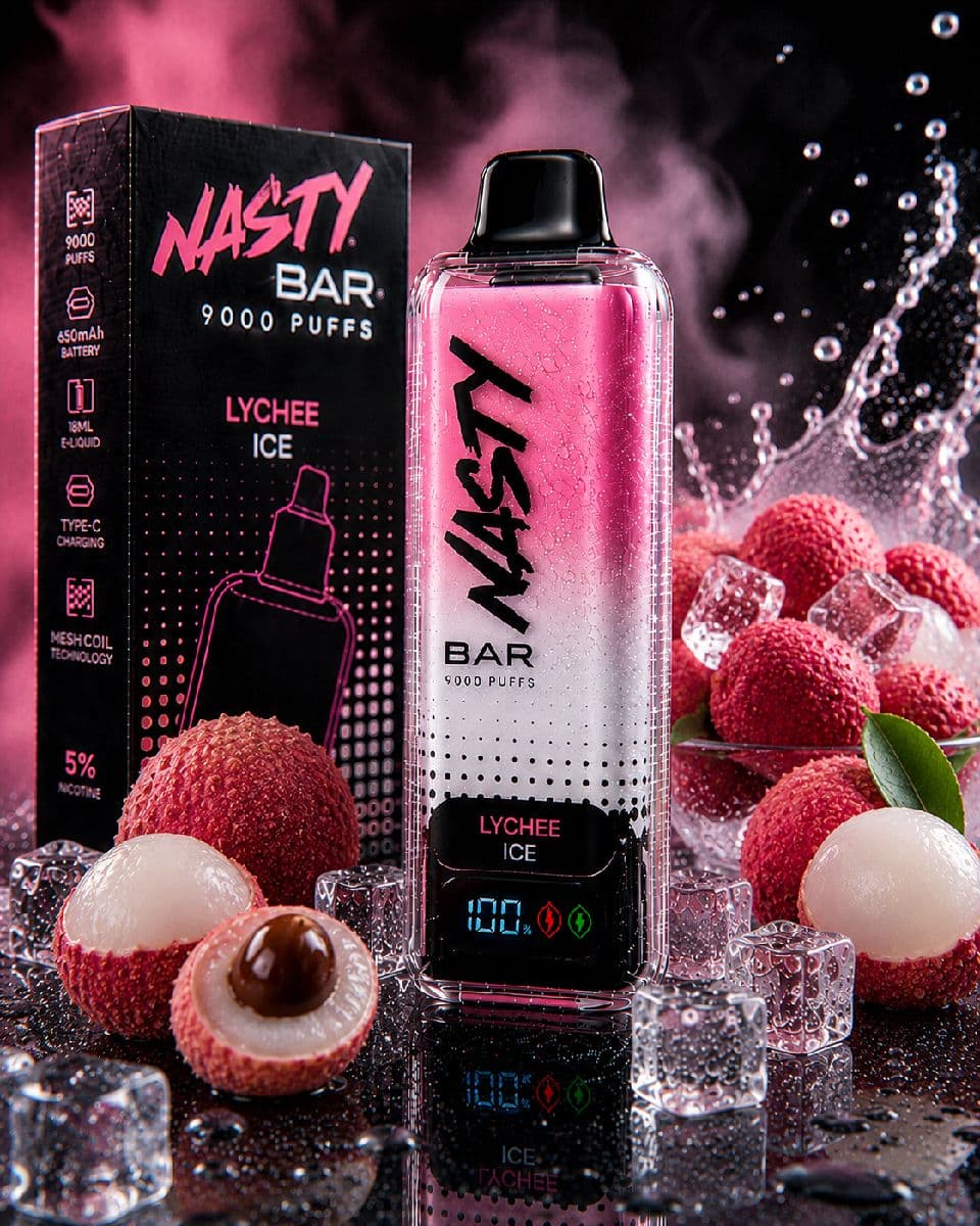 Nasty Bar 9000 Puffs Disposable Vape - Lychee Ice