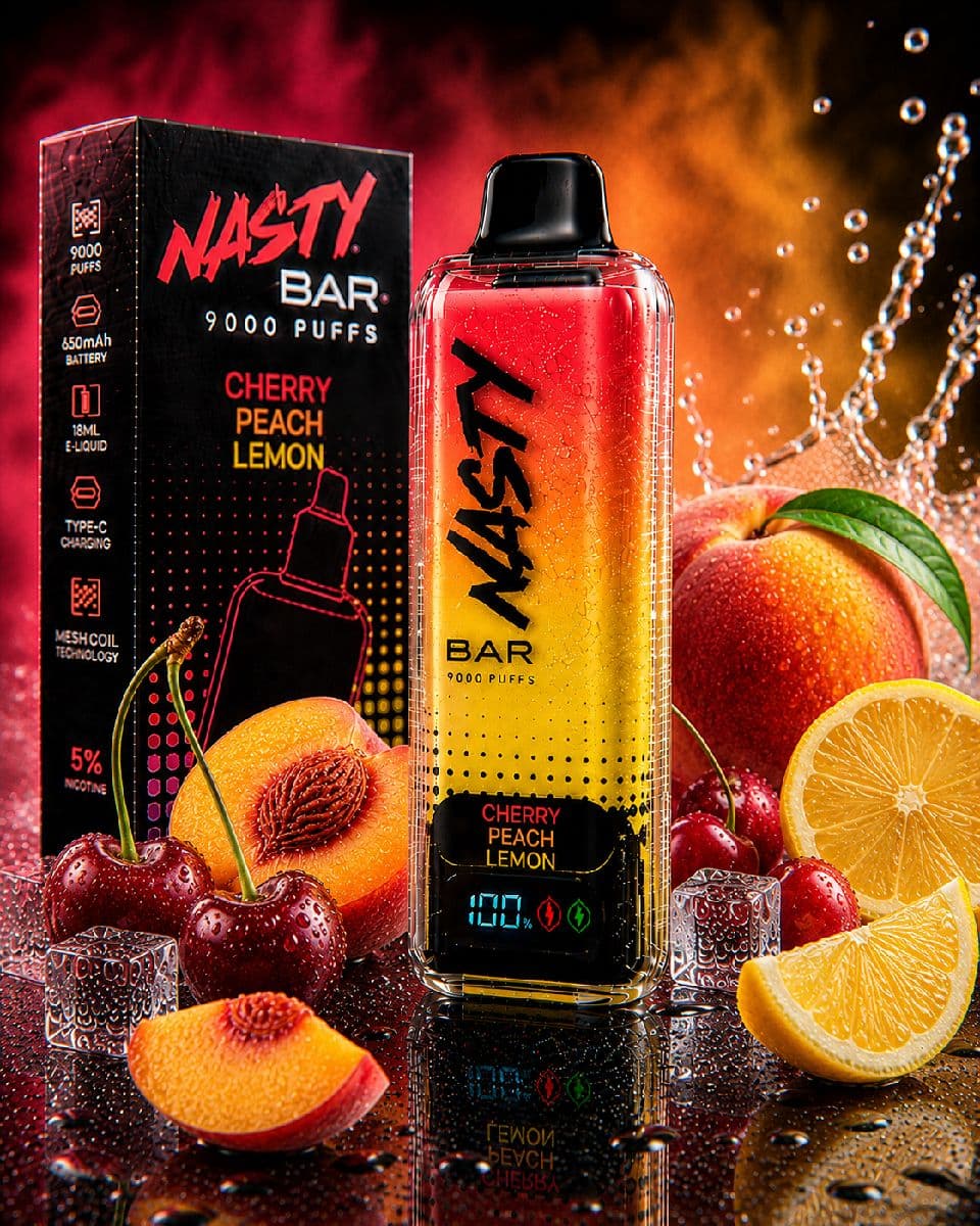 Nasty Bar 9000 Puffs Disposable Vape - Cherry Peach Lemon