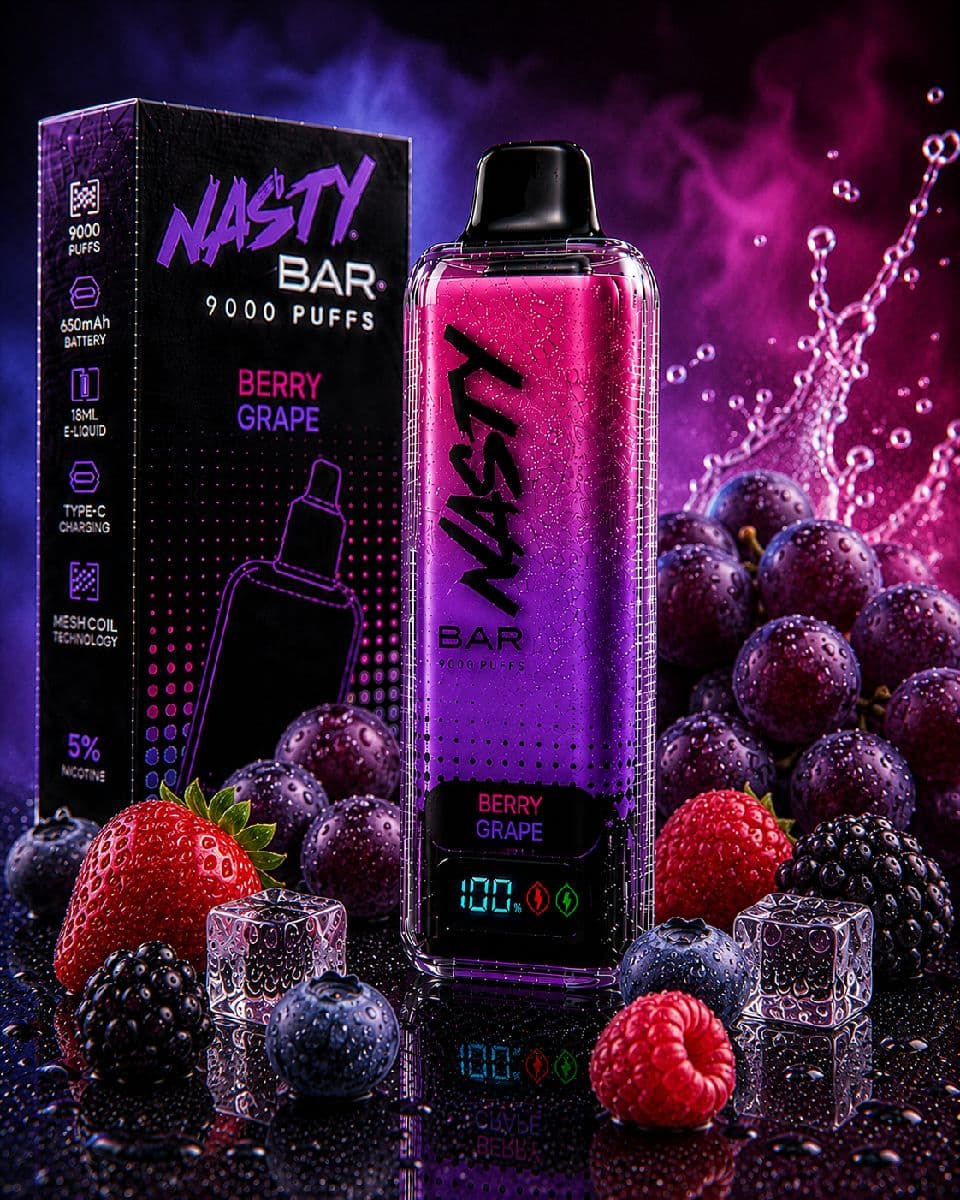 Nasty Bar 9000 Puffs Disposable Vape - Berry Grape