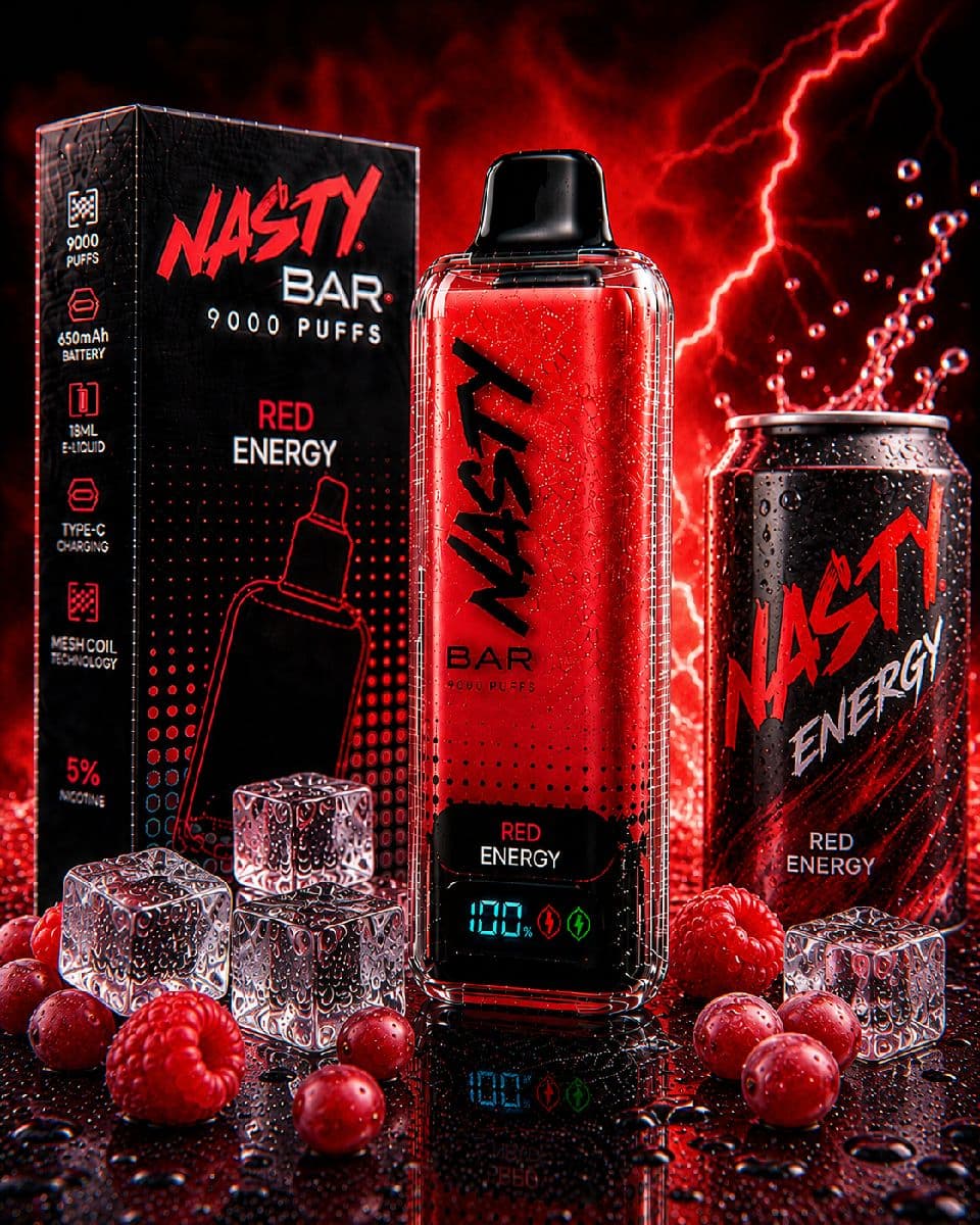Nasty Bar 9000 Puffs Disposable Vape - Red Energy