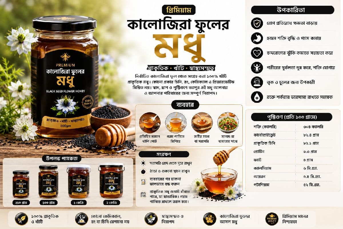 কালোজিরা ফুলের মধু