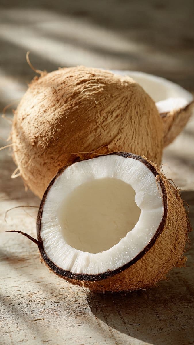 খোসা ছাড়ানো নারকেল