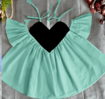 Baby Girl Heart Bodice Flare Frock (০–১ বছর)