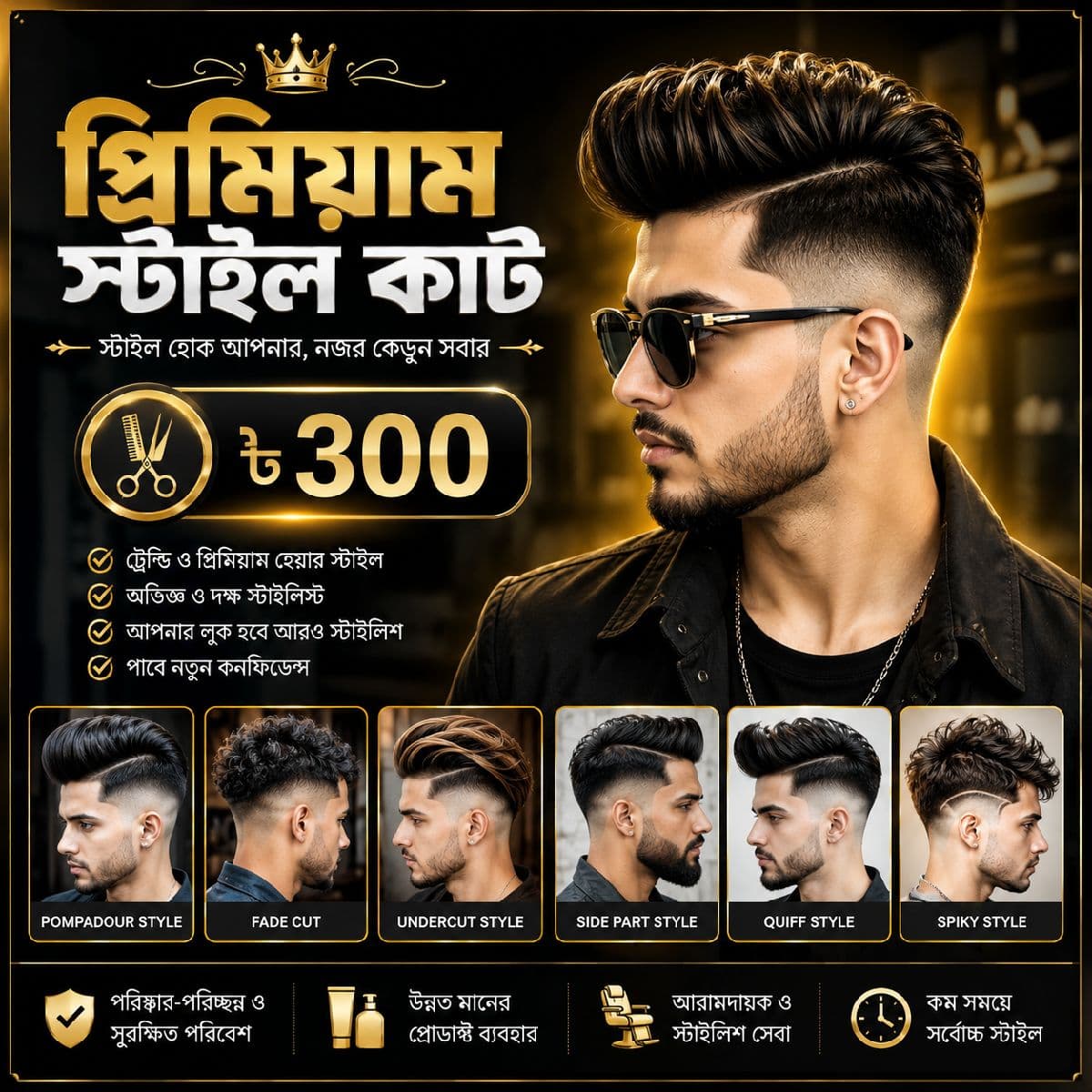 👑 প্রিমিয়াম স্টাইল কাট