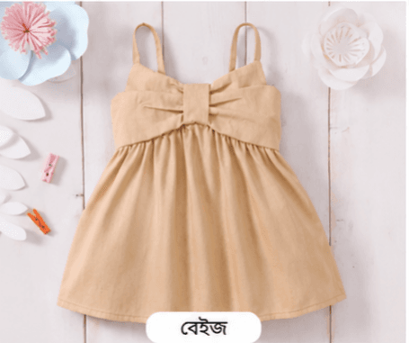 Baby Girl Bow Front A-Line Frock (৬–৮ বছর)