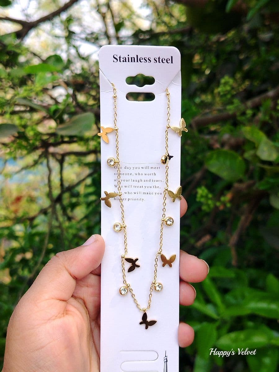 Premium Stainless Steel Golden Pendant Necklace for Women