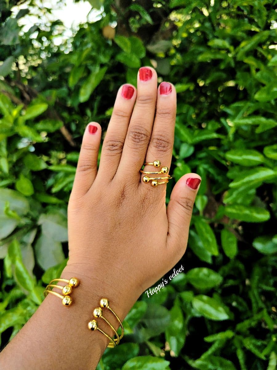 Bracelet & Ring Combo Set for Women (2-in-1)