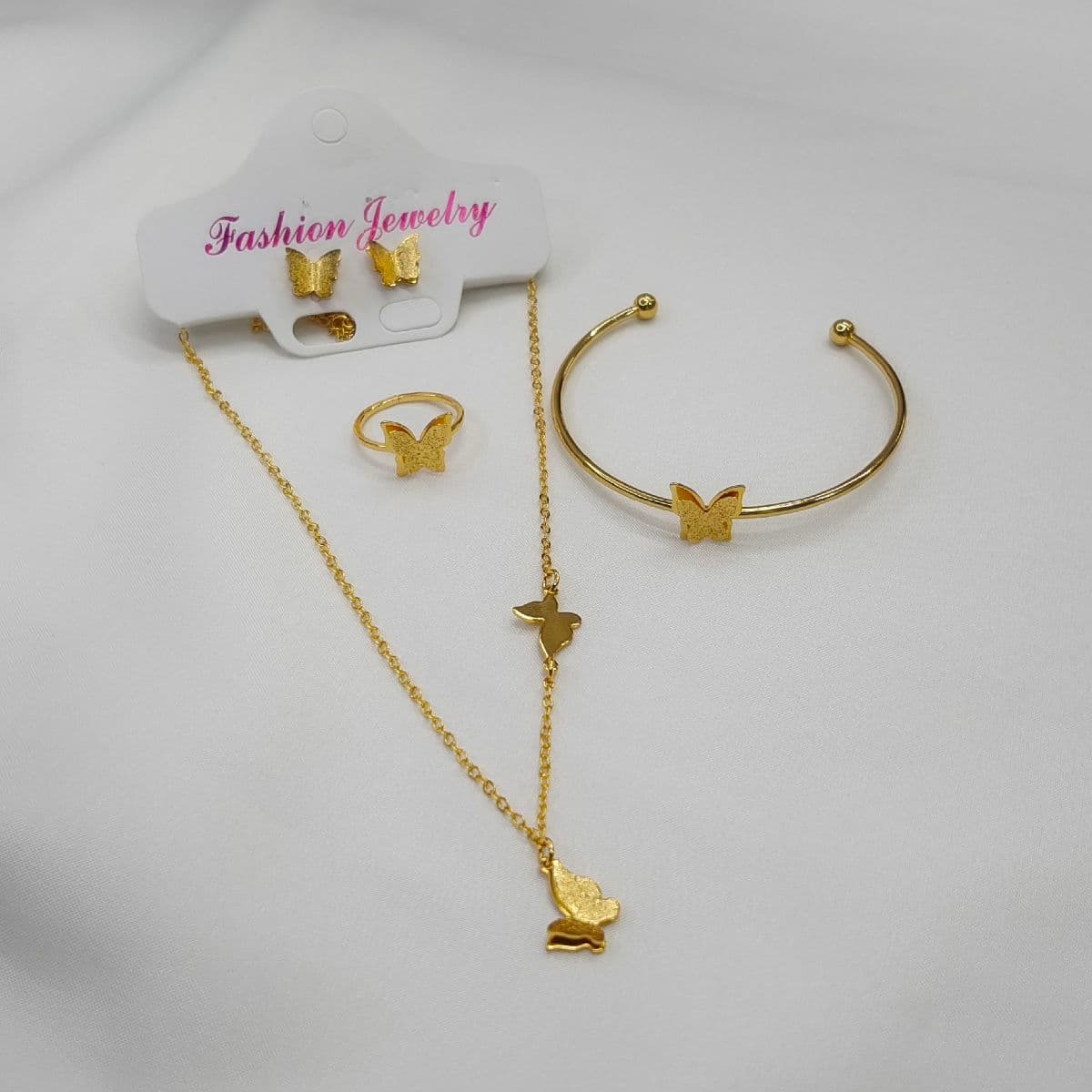 Golden Butterfly Jewelry Combo Set for Women (4-in-1)