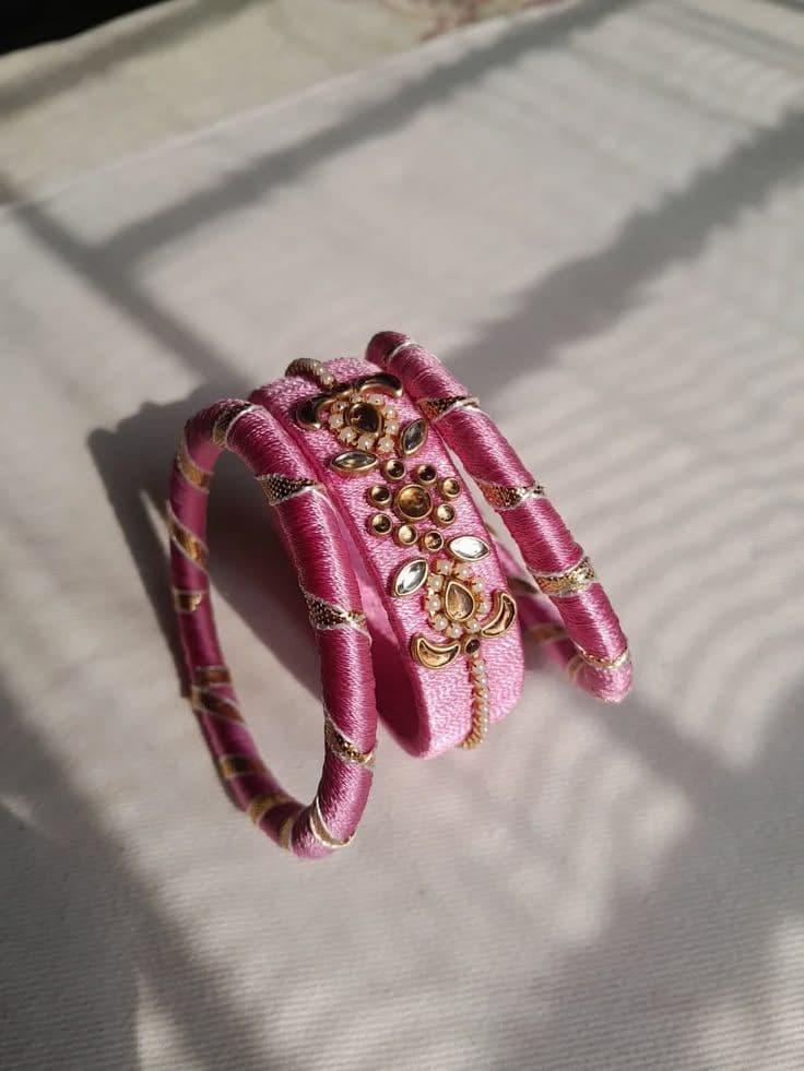 Khudon work on bangles