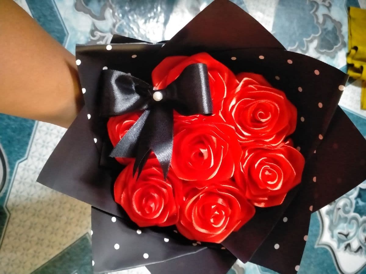Ribbon flowers bouquet đ