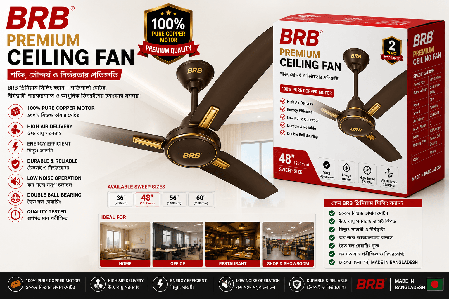 BRB Premium Ceiling Fan