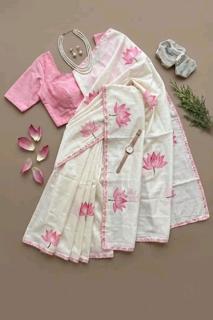 Hand Print Saree