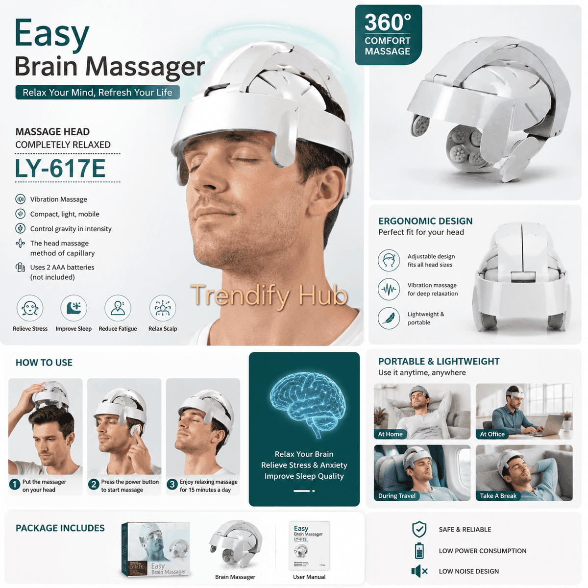 LY-617E Easy Brain Massager đ§ â¨