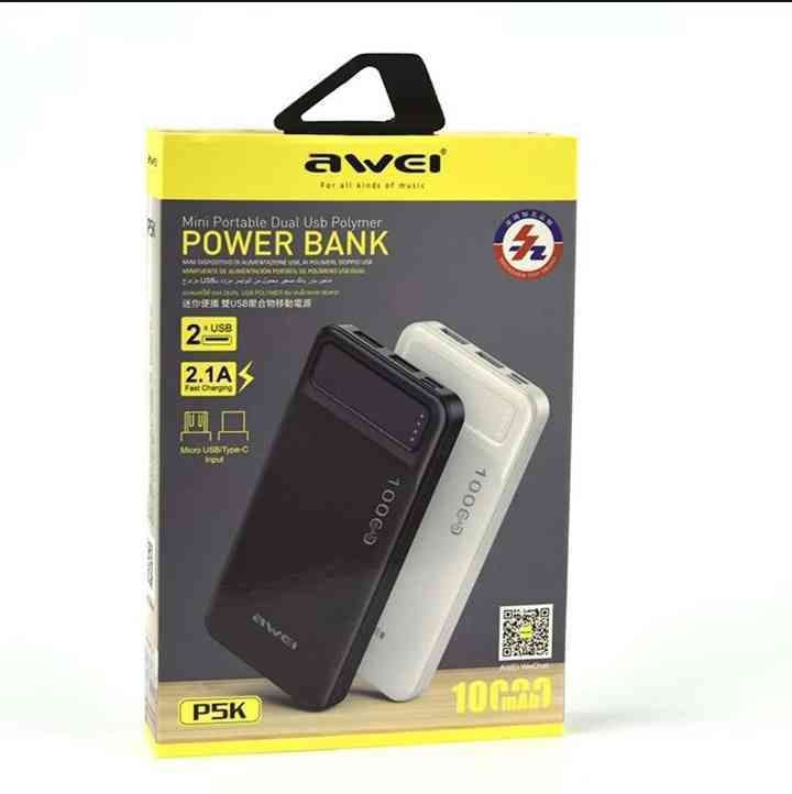 Awei P5K 10000mAh Fast Charging Power Bank