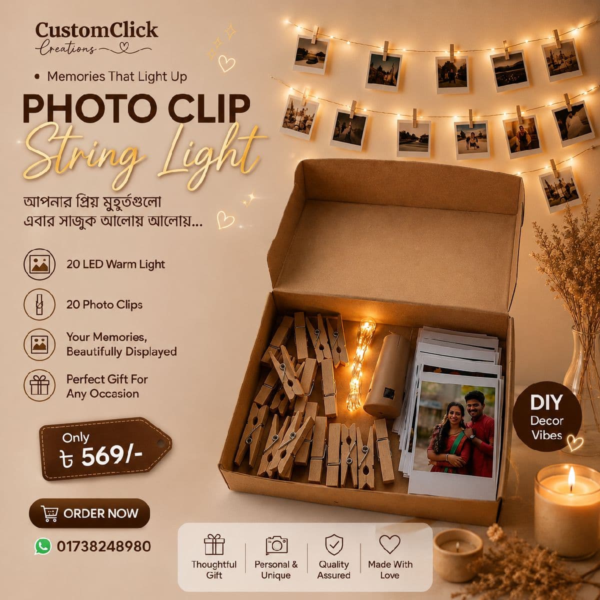Photo Clip Fairy Light