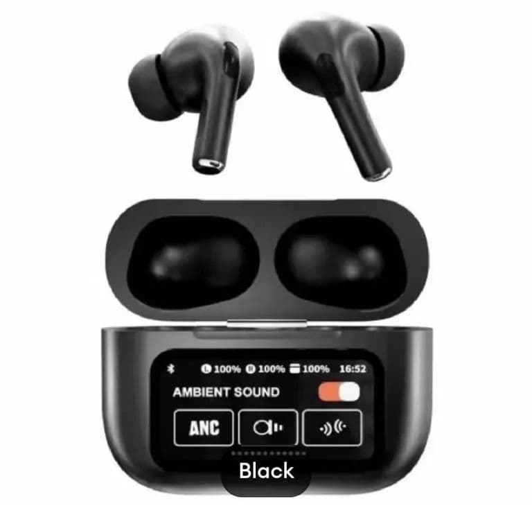A9 Pro ANC Earbuds Touch Screen Display Black/white