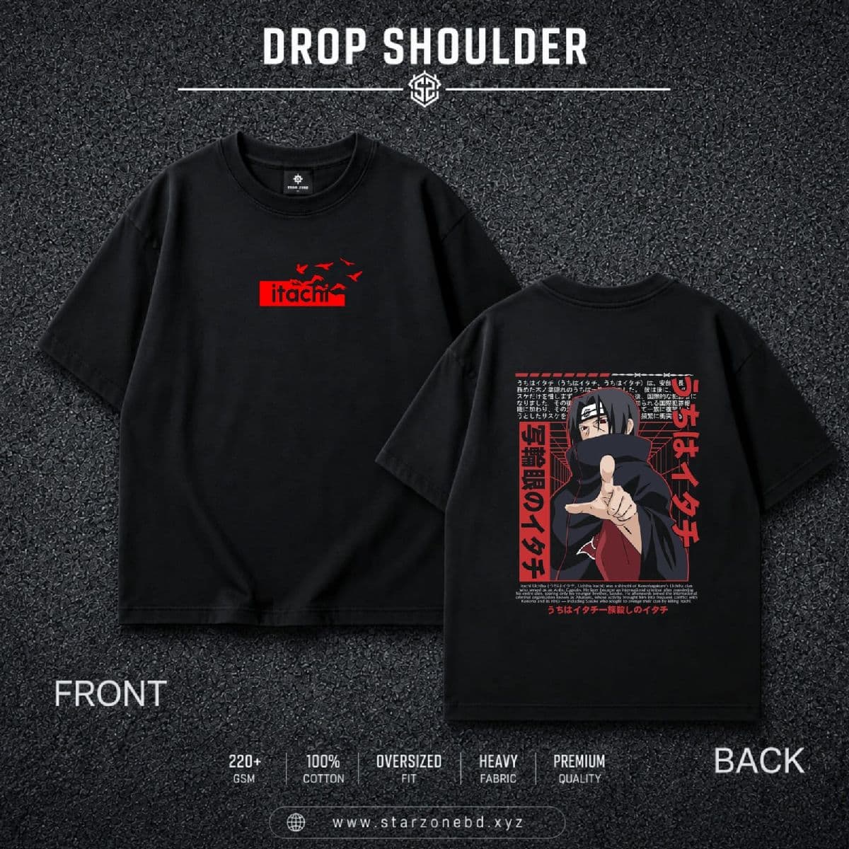 Premium Anime DROP SHOLDER T-Shirt