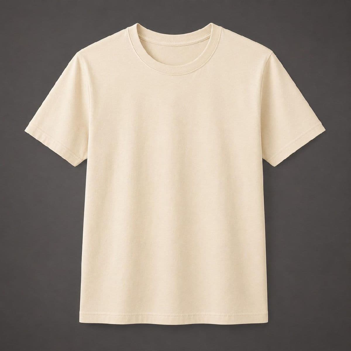 Premium Cotton Fabric Wheat Color T-Shirt – 200 GSM | Summer Casual T-Shirt