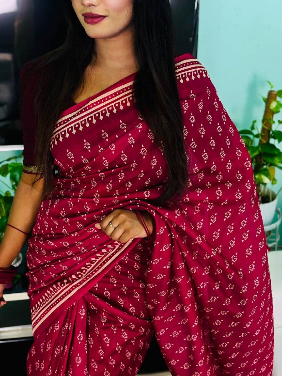 অরজিনাল চান্দেরি সিল্ক শাড়ি