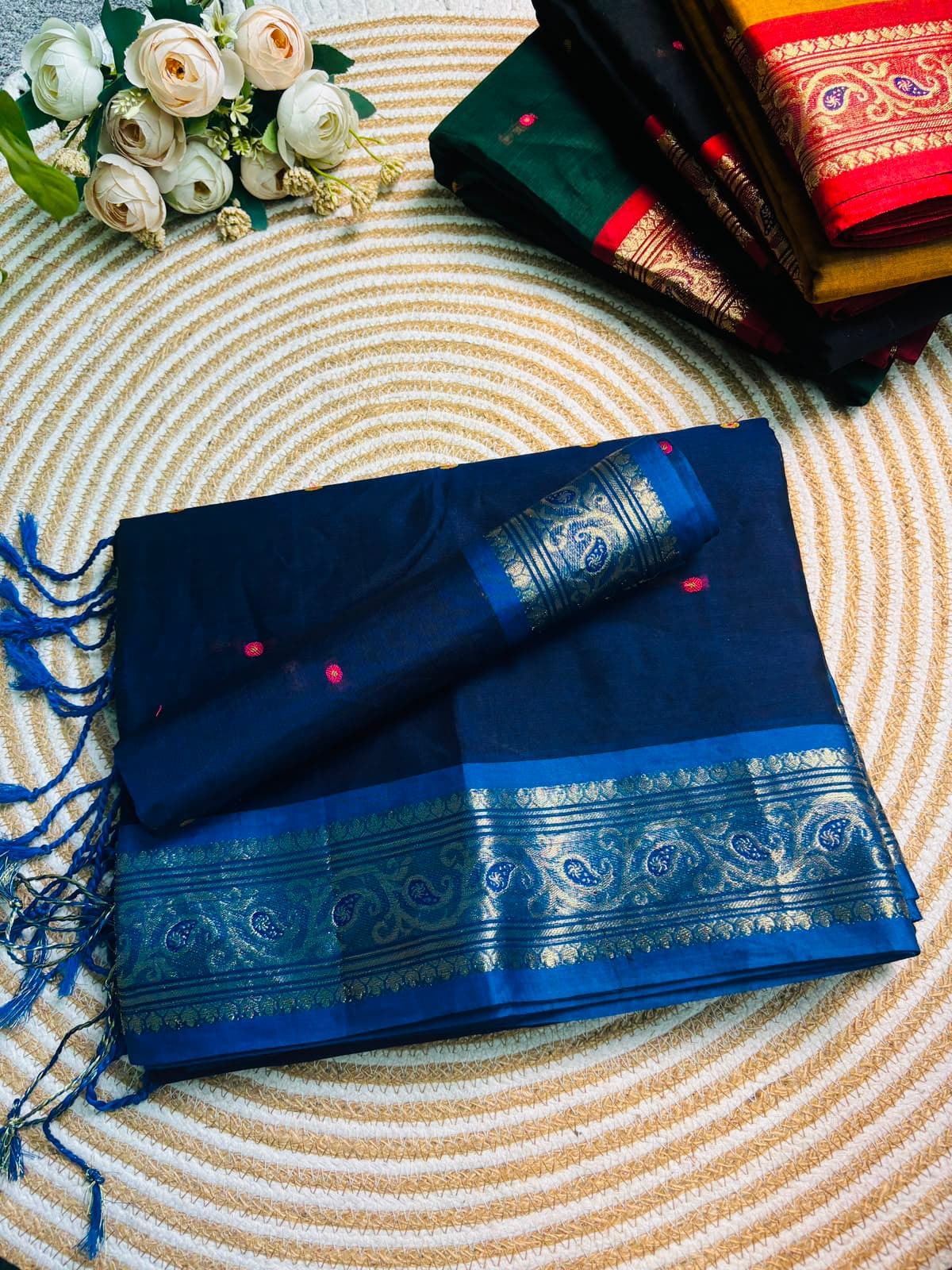 অরিজিনাল বুটি মাসলাই কটন শাড়ি