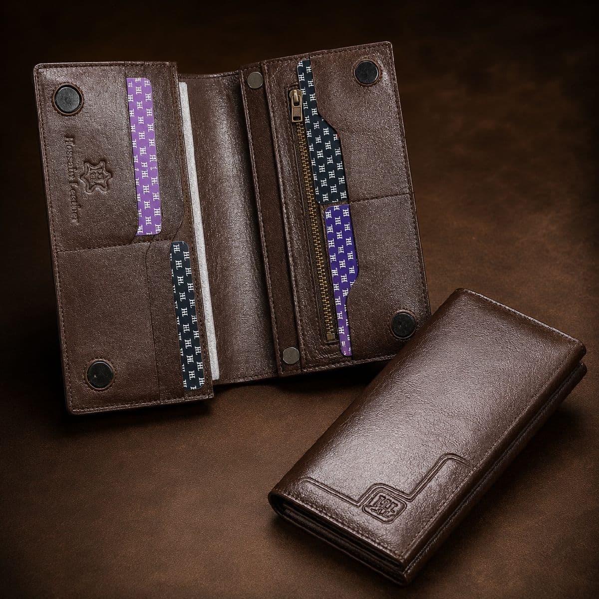 Premium Quality Real Leather Long Wallet for Men