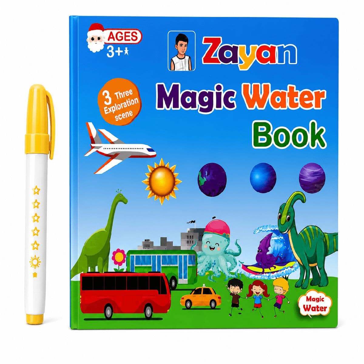 Zayan Magic Water Book for Kids with Magic Water Pen