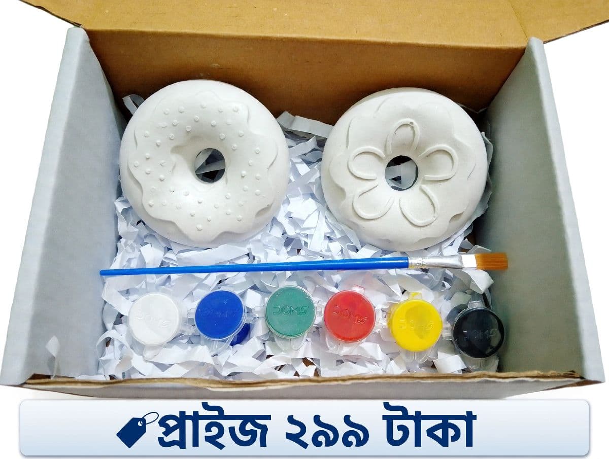 🍩 ডোনাট ডিআইওয়াই গিফট বক্স 🎁। ডোনাট ডিআইওয়াই ক্রাফট কিট – নিজেই বানান ও সাজান